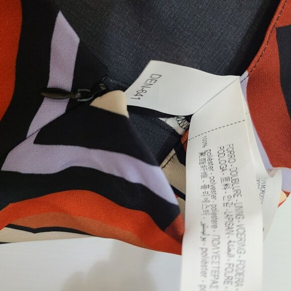 ZARA HIGH-WAIST PRINTED SKIRT ORANGE | 2396/066 SIZE M - Picture 9 of 14